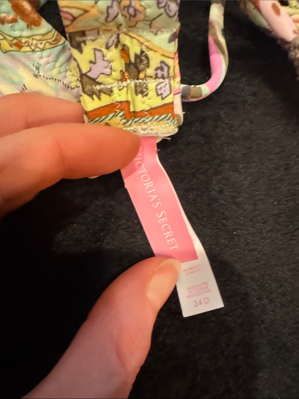 Victoria's Secret Paisley Bikini Top — Pink Multi - Picture 4 of 5